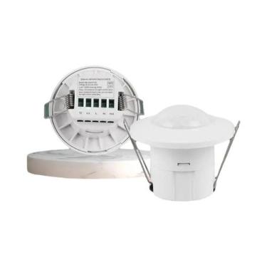 Imagem de Sensor De Movimento PIR Ajustável 24-265V AC/DC Detector LED 360 graus