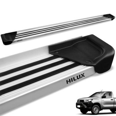 Imagem de Estribo Lateral Hilux CS 2016 a 2025 Aluminio Natural A1
