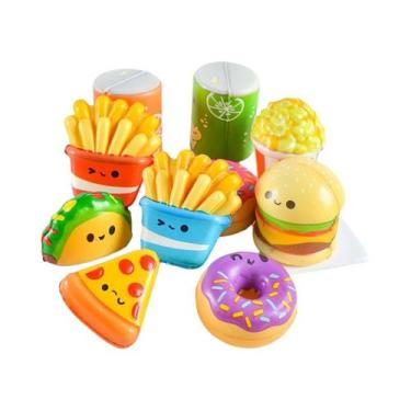 Imagem de 12 Peças Mini Brinquedos Squishy Tema Comida, Brinquedos Squishy De Re