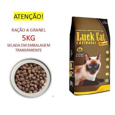 Imagem de Ração Luck Cat para Gatos Castrados Frango e Arroz 5KG A GRANEL