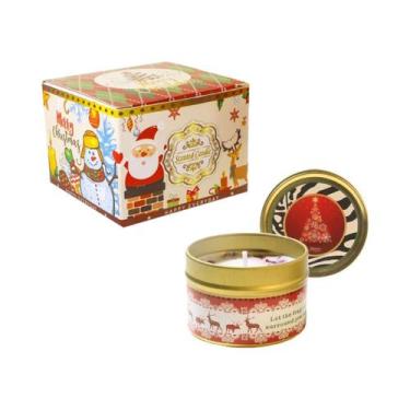 Imagem de Conjunto De Velas Aromáticas De Natal Românticas Sem Fumaça Em Frascos