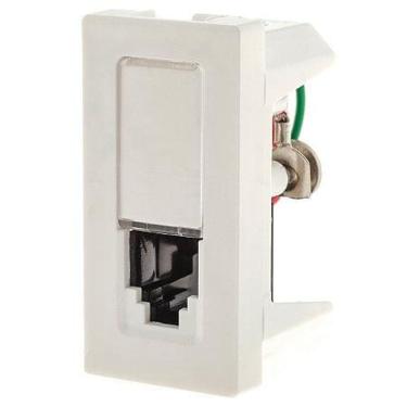 Imagem de Tomada Telefone Rj11 2 Fios Pial Plus Legrand Branco Embutir