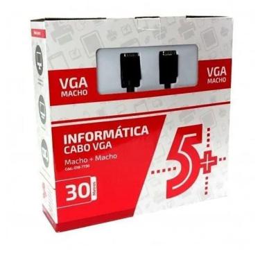 Imagem de Cabo VGA M x VGA M 30M com Filtro Preto 5+