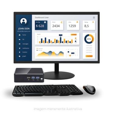 Imagem de Mini Pc Tob I3-4012y Com 8gb Ram Com 120gb Ssd E Monitor 21.5” + Teclado + Mouse