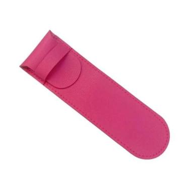 Imagem de Estojo De Couro PU Artesanal Para Canetas, Bolsa Portátil Com Tampa Ar