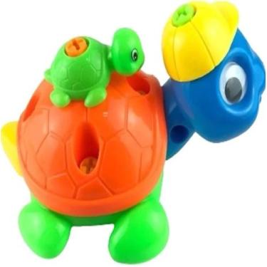 Imagem de Tartaruga Didática Plástico Brinquedo Desmonta Colorido Exclusivo - Pe