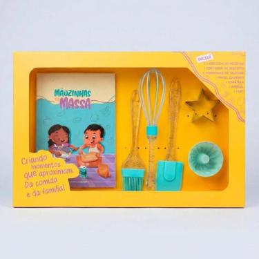 Imagem de Kit Mini Chef Infantil Mãozinhas na Massa com Livro de Receitas