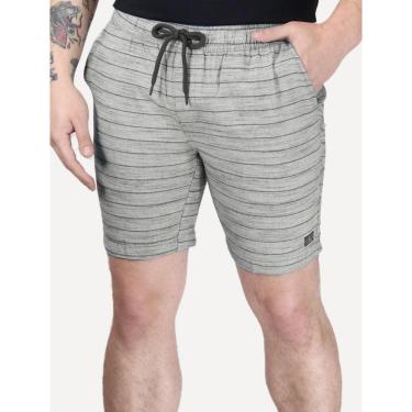 Imagem de Short Calvin Klein Jeans Masculino Viscose Stripes Chumbo Mescla-Masculino