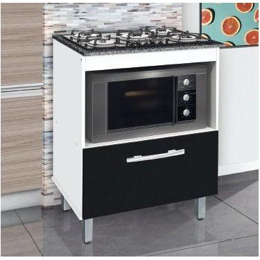 Imagem de Armário cozinha balcão bancada p/ cooktop fogão forno Buriti - Passe B