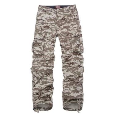 Imagem de Calças Cargo Match Masculinas Camuflado Selvagem Marrom Claro