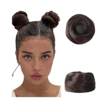 Imagem de Extensão De Cabelo Rabo De Cavalo Ondulado Sintético Elegante Com Elás