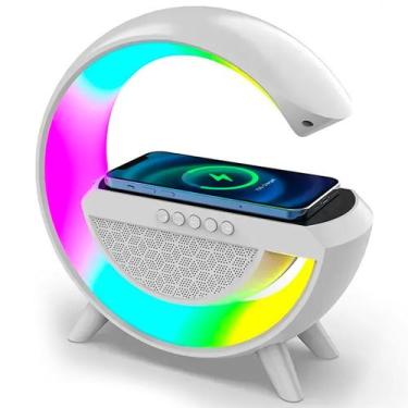 Imagem de Luminária 4 em 1 Carregador sem fio caixa de som bluetooth G SPEAKER l