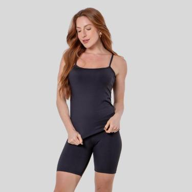 Imagem de Regata Feminina Poliamida Alças Finas Academia Blusa Feminina-Feminino