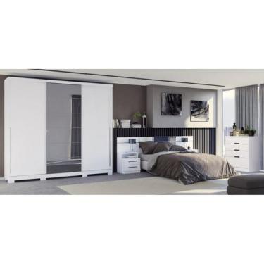 Imagem de Guarda Roupa com 3 Portas de Correr - Branco - Kappesberg, Branco