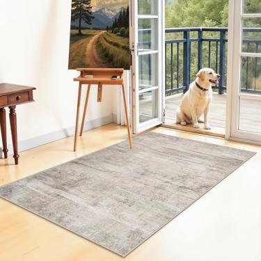 Imagem de Tapetes de área 3 x 5 para closet – ultramacio, moderno, abstrato, antiderrapante, tapete fino, resistente a manchas, tapete para decoração de casa para mulher casada 30-45 anos no quarto, vestiário