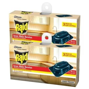 Imagem de Iscas Mata Barata Raid 2,6g Com 12 Unidades