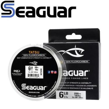 Imagem de Linha De Pesca SEAGUAR TATSU 100% Fluorocarbono 4LB-25LB 200Y/183M Nív