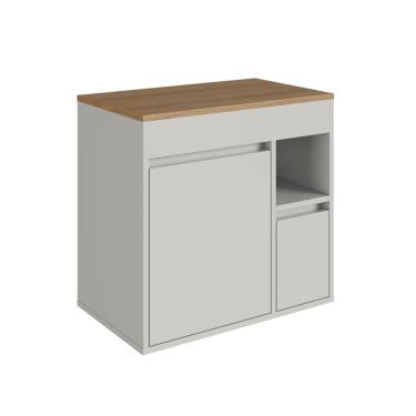 Imagem de Gabinete para Banheiro Suspenso 60cm 1 Porta 1 Gaveta Bangladesh BA2065AR Arenas - Art...