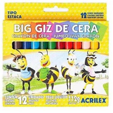 Imagem de Big giz de cera   12 cores   acrilex   91110000