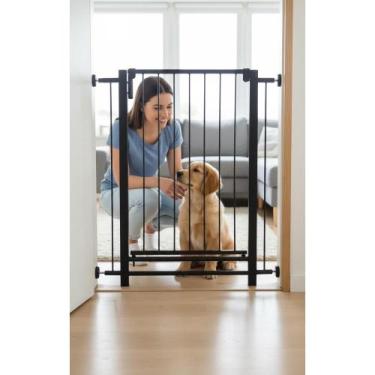 Imagem de Portão Segurança Bebê Criança Cão 1m Aço Carbono Preto - Congratulatio