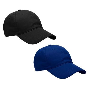 Imagem de Kit 2 Bonés Aba Curva Curvada Resina Premium Liso Masculino Dad Hat Strapback Ajustável...
