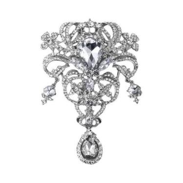Imagem de Broche De Coroa Com Strass De Alta Qualidade Para Mulheres, Estilo Eur