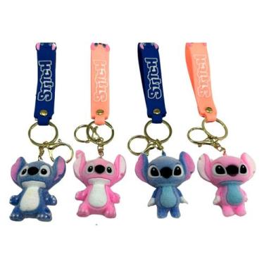 Imagem de Kit com 4 chaveiros Disney Lilo & Stitch- Angel e Stitch cor: Variada,