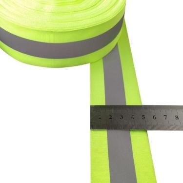 Imagem de Fita Faixa Refletiva Para Uniformes Cor: Verde - 50mm 5Mts - JKI