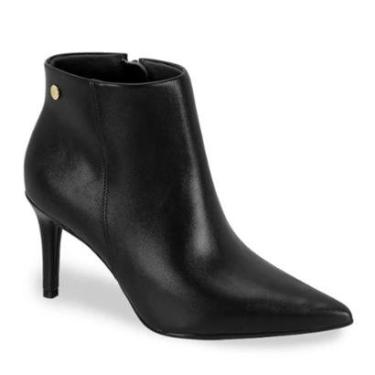 Imagem de Bota Feminina Vizzano Cano Curto Salto Alto Bico Fino-Feminino