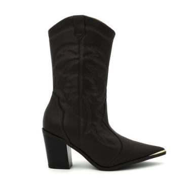 Imagem de Bota Feminina Vizzano 3070.112 Texana Country Cano Medio, 37, Marrom