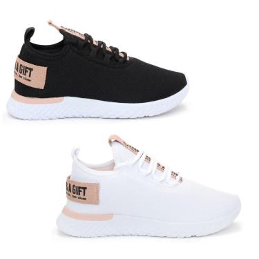 Imagem de Combo 2 Pares Tênis Academia Feminino Esportivo Treino Caminhada BF Shoes-Feminino