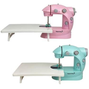 Imagem de Mini Máquina de Costura Mesa e Kit Importway Iwmc507k Gr, Rosa