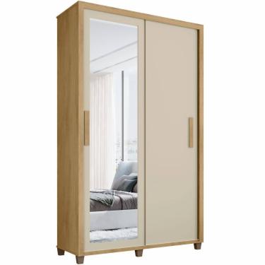 Imagem de Guarda Roupa de Solteiro RV Móveis Suécia 2 portas de correr 2 gavetas e largura de 136...
