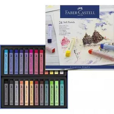 Imagem de Giz pastel seco longo 24 cores Faber-Castell Creative Studio 128324