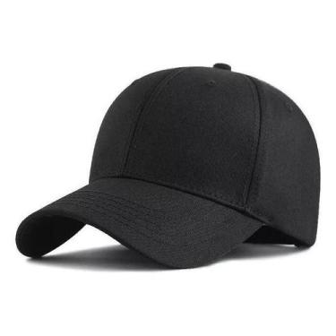 Imagem de Boné Básico Aba Curva Liso Unissex Adulto Ajuste - DXZ BONES, Preto, 5