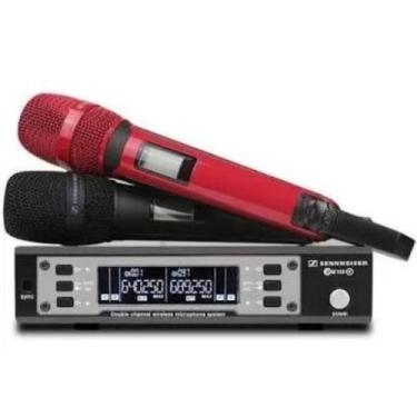 Imagem de Microfone Sennheiser Duplo Profissional Ew 135 G4 Cor PRETO E VERMELHO