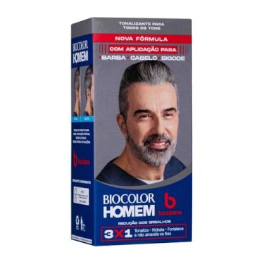 Imagem de Biocolor Homem Tonalizante De Cabelo Masculino Bozzano Redução Dos Grisalhos