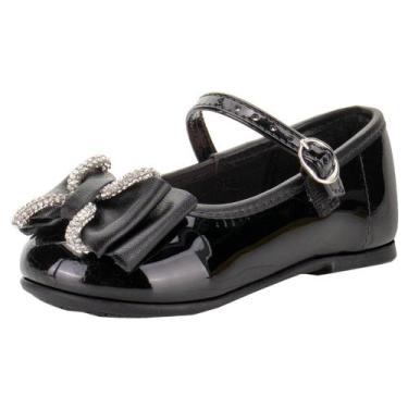 Imagem de Sapatilha infantil baby molekinha 21061059, Verniz, Preto, 19