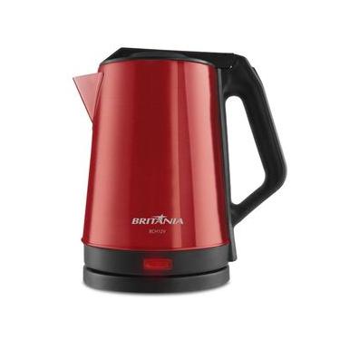 Imagem de Chaleira Elétrica Britânia BCH12V 1150W 1,9L Inox Vermelho 110V com Base Giratória 360