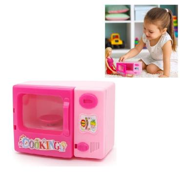 Imagem de Brinquedo Micro-ondas Infantil Mini Cozinha Didático para Criança com Forno de Casa