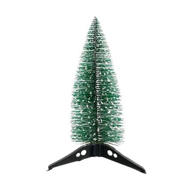 Imagem de Mini Árvore de Natal Decorativa de Mesa ZSS-080 Pinheiro Nevada Verde e Branco com Base Tripé Altomex