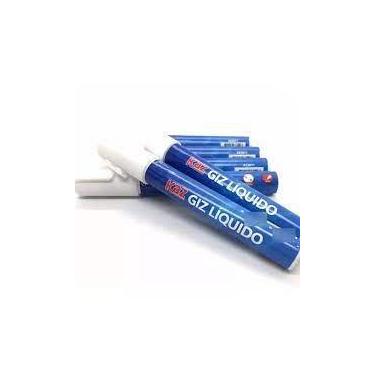 Imagem de Giz Líquido Branco Kaz - Caneta com Ponta Redonda de 4mm