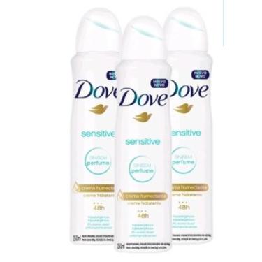 Imagem de Kit c/3 Desodorante Antitranspirante Aerosol da Dove Sensitive Sem Per