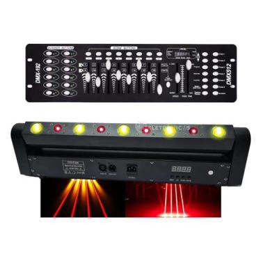 Imagem de Kit 2 Barra Laser 9 LEDs com Movimento 180 para Palco, Festa e DJ Bivo