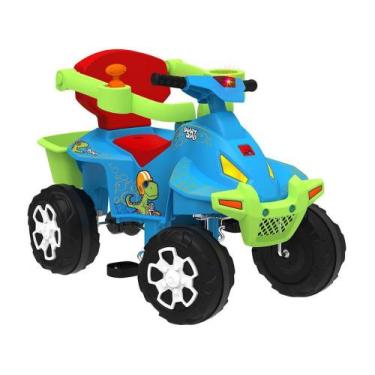 Imagem de Quadriciclo Infantil a Pedal Azul Bandeirante - Smart Quad com Empurra