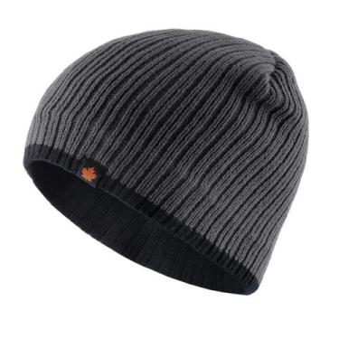 Imagem de Gorro De Lã Tricotado Para Inverno Com Forro De Fleece Duplo E Cor Sól