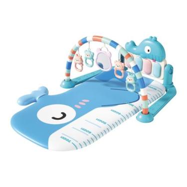 Imagem de Tapete De Atividades Bebê 3D com Piano Musical Maxi Baby - AZUL, Azul