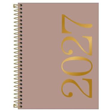 Imagem de Agenda 2027 diária M7 Vanilla 176 folhas Tilibra Cor:Marrom, Marrom