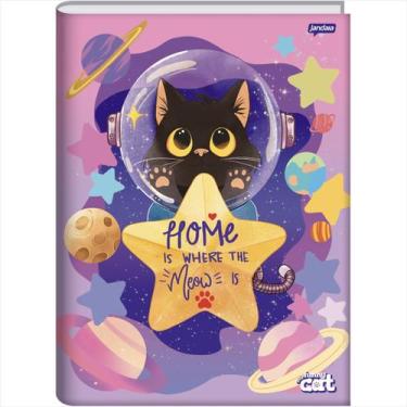 Imagem de Caderno Jandaia universitário 1M funny cats brochura 80fls -