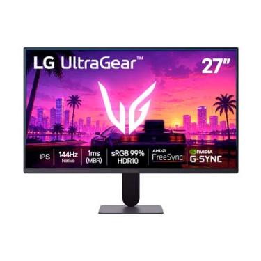 Imagem de Monitor Gamer LG UltraGear 27G411B, 144Hz Nativo, 1ms (MBR), Tela IPS 27" FHD, compatível com NVIDIA G-SYNC & AMD FreeSync, HDR10, sRGB 99%, HDMI, DP, Saida Fone de ouvido - 27G411B-B